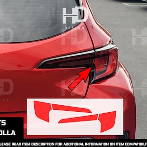 HDUSA Fits Toyota Corolla Hatchback 2023 2024 2025 Tail Light Rear Precut Dark Vinyl Tint Decals Transparent Blacked out Overlay