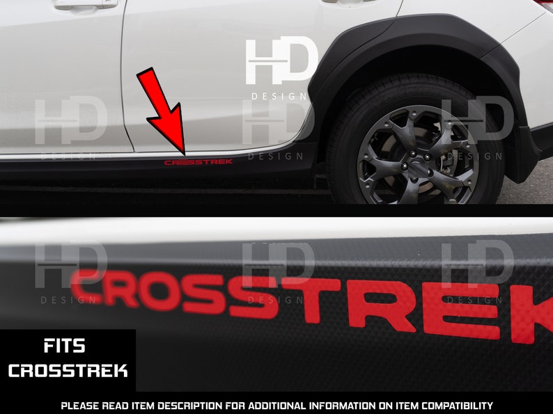 HDUSA For 2018-2023 Crosstrek 2x Trim Side Skirt Rocker Area Precut MANY COLORS Decals Vinyl Overlay Fits Subaru 2018 2019 2020 2021 2022 Xv image 1