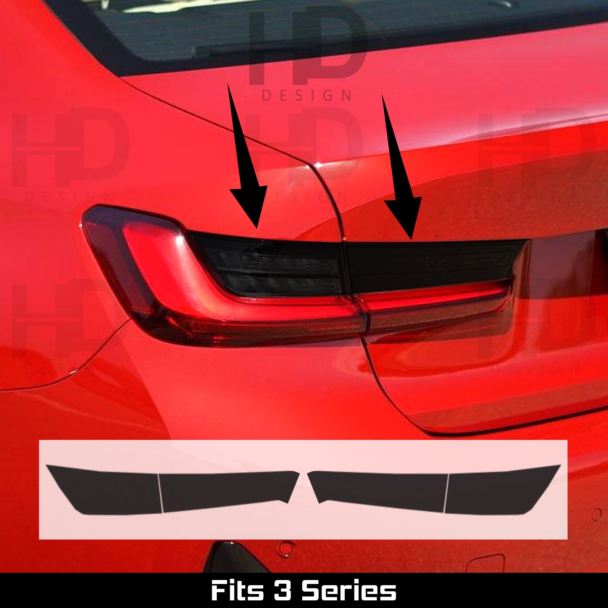 HDUSA Fits BMW 3 Series 2019-2025 Tail Light Rear Dark Tint out Vinyl Decal Overlay G20 G80 M3 330i M340i 330e 2019 2020 2021 2022 2023 2024