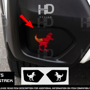 HDUSA For 2018-2023 Crosstrek Dino Rear Reflectors Lower Precut Matte Black Decals Vinyl Overlay Fits Subaru 2018 2019 2020 2021 2022 XV