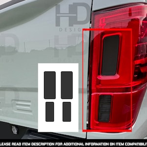 HDUSA Fits 2019-2023 Ford Ranger Tail Lights Rear Overlay Precut Dark Blacked Vinyl Tint Decals Overlay 2019 2020 2021 2022 2023