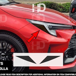 HDUSA Fits Toyota Corolla 2023-2025 Front Headlight Precut Dark Vinyl Tint Transparent Decals Amber Delete Overlay 2024 Sedan Hatchback Gr
