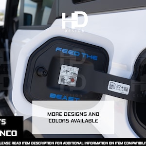 HDUSA Easter Egg Gas Tank Decal Fits Bronco Full Size MULTIPLE Colors & Designs Vinyl Decal Sticker Fuel Cap Rear 2021 2022 2023 2024 6G