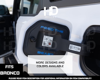 HDUSA Easter Egg Gas Tank Decal Fits Bronco Full Size MULTIPLE Colors & Designs Vinyl Decal Sticker Fuel Cap Rear 2021 2022 2023 2024 6G