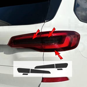 HDUSA Fits BMW X5 2019-2023 Tail Light Rear Dark Tint Blacked out Vinyl Tint Overlay 2019 2020 2021 2022 2023