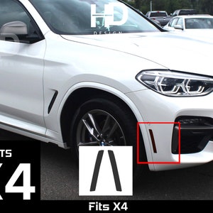 HDUSA Fits BMW X4 2019-2024 Front Side Marker Blacked out Vinyl Decal Tint Overlay 2018 2019 2020 2021 2022 2023