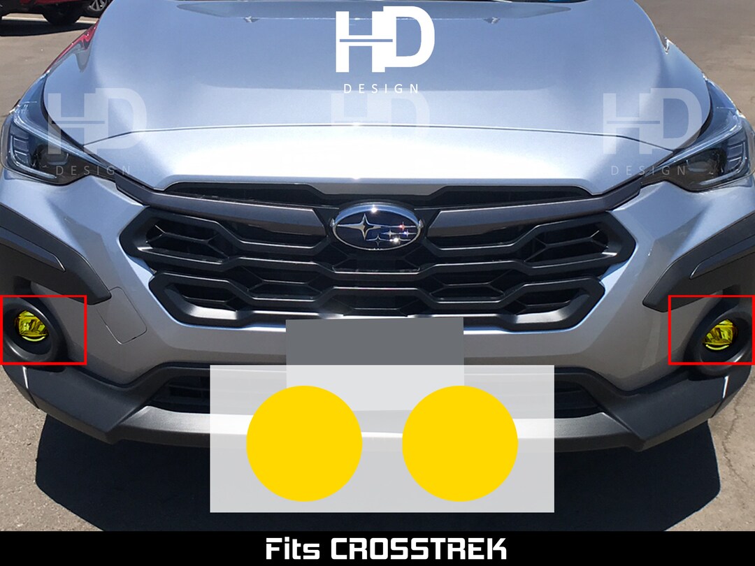 HDUSA for 2024 Crosstrek Fog Lights Front Precut Yellow Dark Pink Vinyl