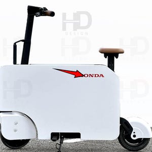 HDUSA Side Panel Inlay Decals For Motocompacto Precut Black Red Vinyl Overlay Decals Stickers For Honda Motocompacto Scooter
