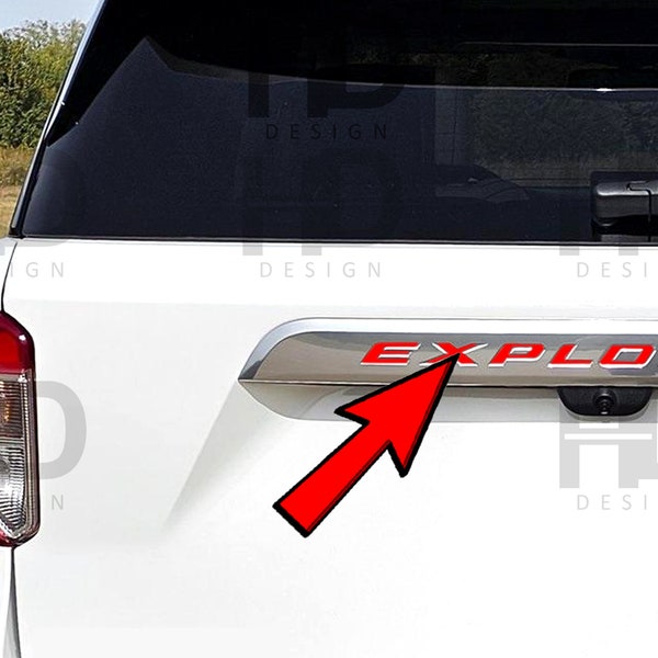 HDUSA Tailgate Liftgate Inlay Hatch Decals Vinyl Fits 2020-2024 Ford Explorer More Colors Rear Indent Letters Off Road Grille