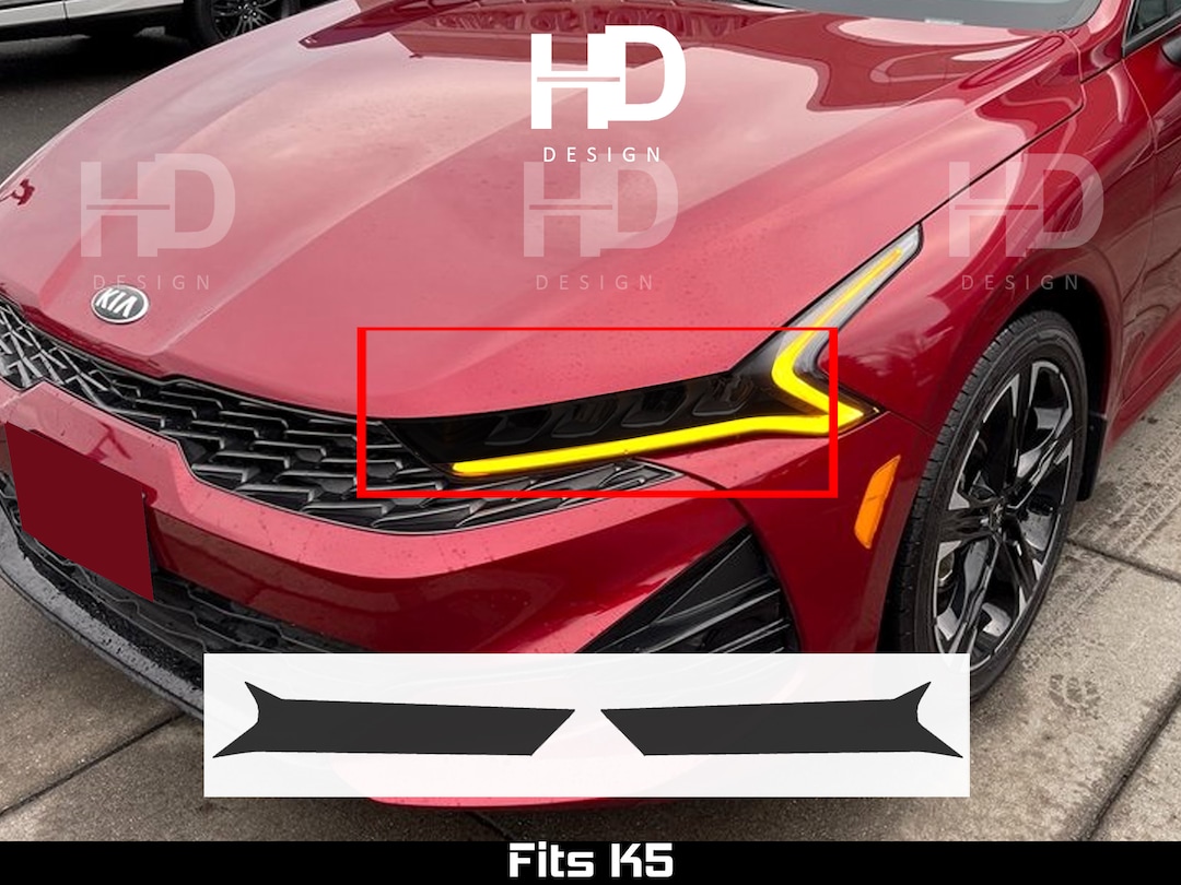HDUSA for 20212022 Kia K5 Headlight Front Dark Blacked Out Vinyl Tint