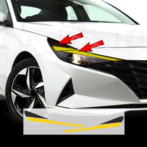 HDUSA For 2021-2023 Hyundai Elantra DRL Front Side Markers Headlight Amber Dark Vinyl Tint Accessories Blacked Out Overlay Decal 2022 2023