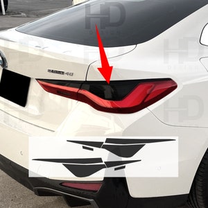 HDUSA Fits BMW i4 2022-2025 Tail Light Dark Blacked out on Top Vinyl Tint Overlay M50 eDrive35 eDrive40 2022 2023 2024