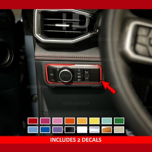 Fits Mustang S650 2024 Headlamp Control Panel Outline Color Vinyl Decal Overlay Custom Color Car Accessories Trim 2 Set