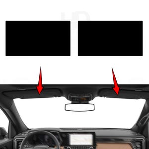HDUSA For Chevy Colorado 2023-2025 Front Sun Visor Delete Warning Decals Matte Black Out Overlay Decals Set 2023 2024 2025 Accessories