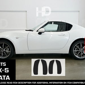 HDUSA Fits Mazda Miata Mx-5 2016-2025 Front and Rear Side Markers Bumper Precut Dark Decals Vinyl Tint Overlay 2021 2022 2023 2024 2025