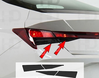 HDUSA For 2021-2023 Hyundai Elantra Rear Tail Light Accent Dark Vinyl Tint Accessories Blacked Out Overlay Decal 2022 2023