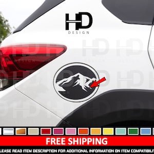 HDUSA Mountain Silhouette Gas Cap Overlay Vinyl Decal Cover Car Accessories Blackout Custom Mod Fits Subaru Crosstrek 2018-2023