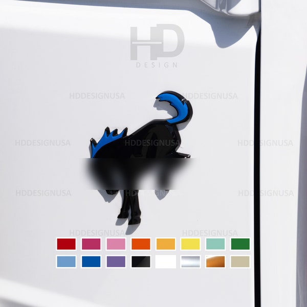 HDUSA Rear Emblem Horse Hair Decal Kit Vinyl Decal Sticker Accent Color Easter Egg Color Change Fits Bronco FULL SIZE 2021 2022 2023 2024 6G