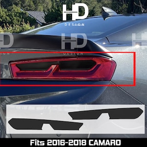 HDUSA Fits 2016-2018 Chevy Camaro Tail Light Rear Inner Precut Dark Vinyl Tint Overlay Dark Decals Out 2016 2017 2018