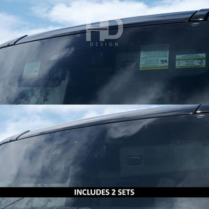 2x Blackout Delete Sun Visor Warning Label Vinyl Decal Overlay Set - Custom Car Accessories - Fits Bronco 2021 2022 2023 2024 2025 2026