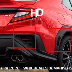 HDUSA For 2022-2025 WRX Rear Side Markers Dark Decals Vinyl Tint Accessories Blacked Out Overlay Side Marker Fits Subaru 2022 2023 2024