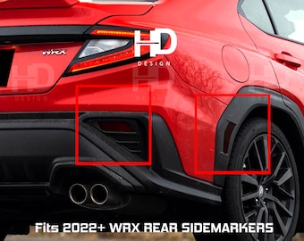 HDUSA For 2022-2025 WRX Rear Side Markers Dark Decals Vinyl Tint Accessories Blacked Out Overlay Side Marker Fits Subaru 2022 2023 2024