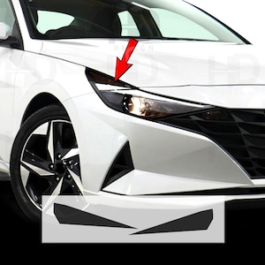 HDUSA For 2021-2023 Hyundai Elantra Front Side Markers Headlight Amber Dark Vinyl Tint Accessories Blacked Out Overlay Decal 2022 2023