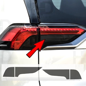 HDUSA Fits Toyota RAV4 2019-2025 Tail Light Rear Precut Dark Vinyl Tint Decals Transparent Overlay 2019 2020 2021 2022 Off Road Adventure