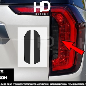 HDUSA Fits GMC Yukon 2021-2024 Tail Light Rear Precut Reverse Dark Blacked Vinyl Tint Overlay Decal 2021 2022 2023