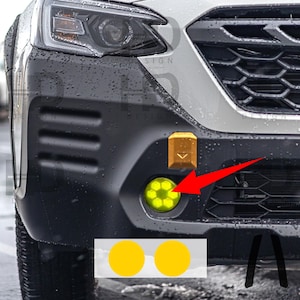 HDUSA For 2022-2025 Outback Wilderness Fog Lights Front Precut Yellow Vinyl Tint Decal Sticker Red Green Overlay Fits Subaru 2022 2023 2024