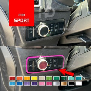 HDUSA Fits Bronco SPORT Headlamp Control Outline Vinyl Decal Accent Color Trim Pink Sticker Custom Car Accessories 2021 2022 2023 2024 2025
