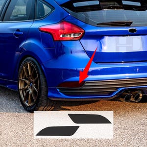 HDUSA Fits 2015-2018 Ford Focus ST Rear Reflectors Precut Dark Vinyl Tint Overlay Blacked Out Decals 2015 2016 2017 2018