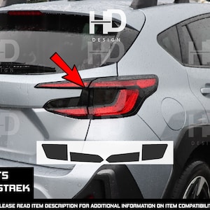 HDUSA For Crosstrek 2024 2025 Hatchback Rear Tail Light Precut Dark Vinyl Tint Decals Overlay Fits Subaru Crosstrek 2024 ppf