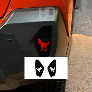 HDUSA For 2024 2025 Crosstrek Wilderness Dinosaur Rear Reflectors Bumper Blackout Vinyl Decal TRex Dino Sticker Matte Black Delete Overlays