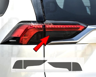 HDUSA For RAV4 2019-2025 Tail Light Rear Precut Dark Vinyl Tint Decals Transparent Blacked out Overlay 2019 2020 2021 2022 2023 2024