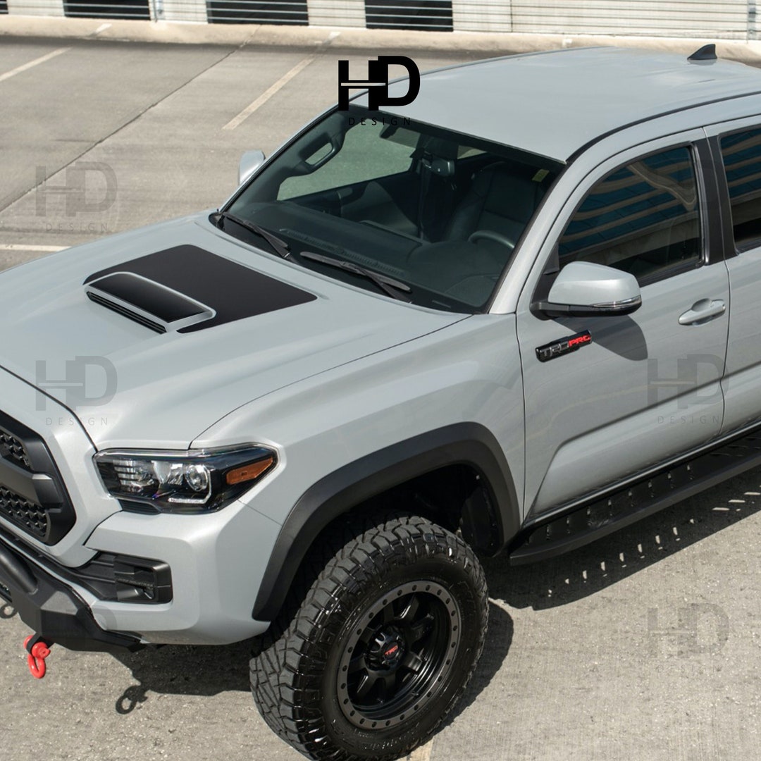 HDUSA Matte Black Hood Decal FOR TRD Pro Toyota Tacoma Truck Scoop 2016 ...