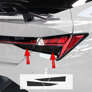 HDUSA For 2021-2023 Elantra N Rear Tail Light Accent Dark Vinyl Tint Accessories Blacked Out Overlay Decal 2021 2022 2023 N-Line