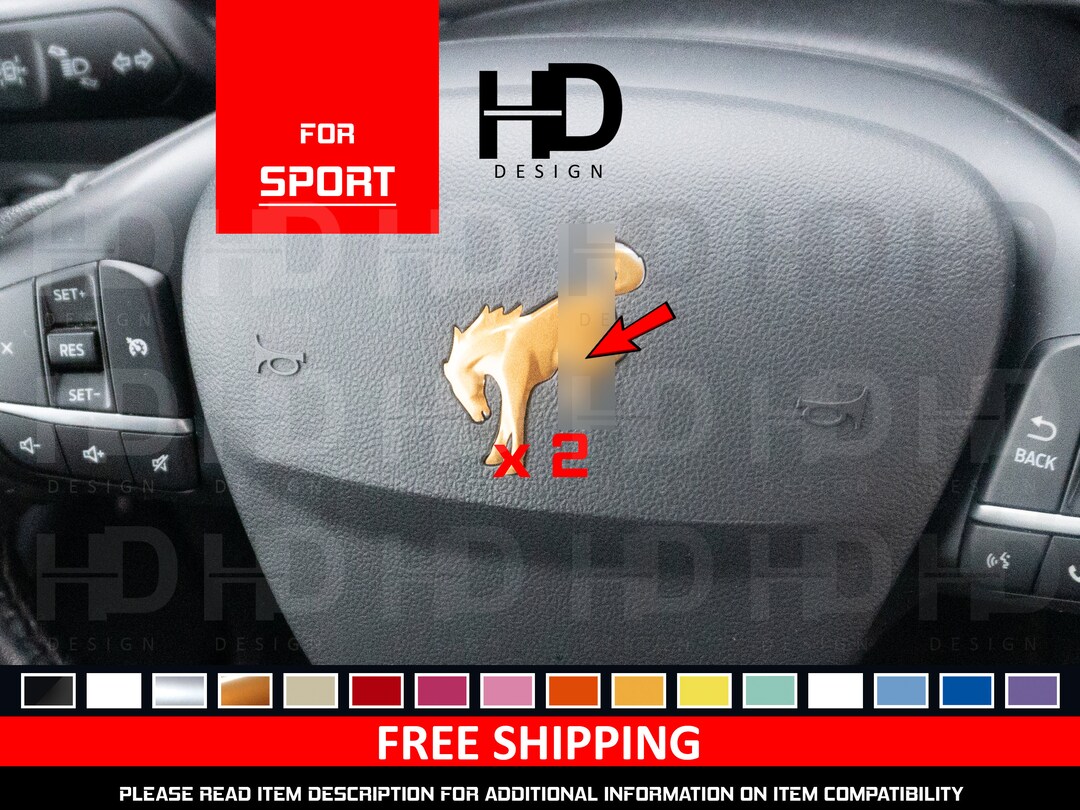 HDUSA Fits Bronco SPORT Steering Wheel Horse Decal Many COLORS
