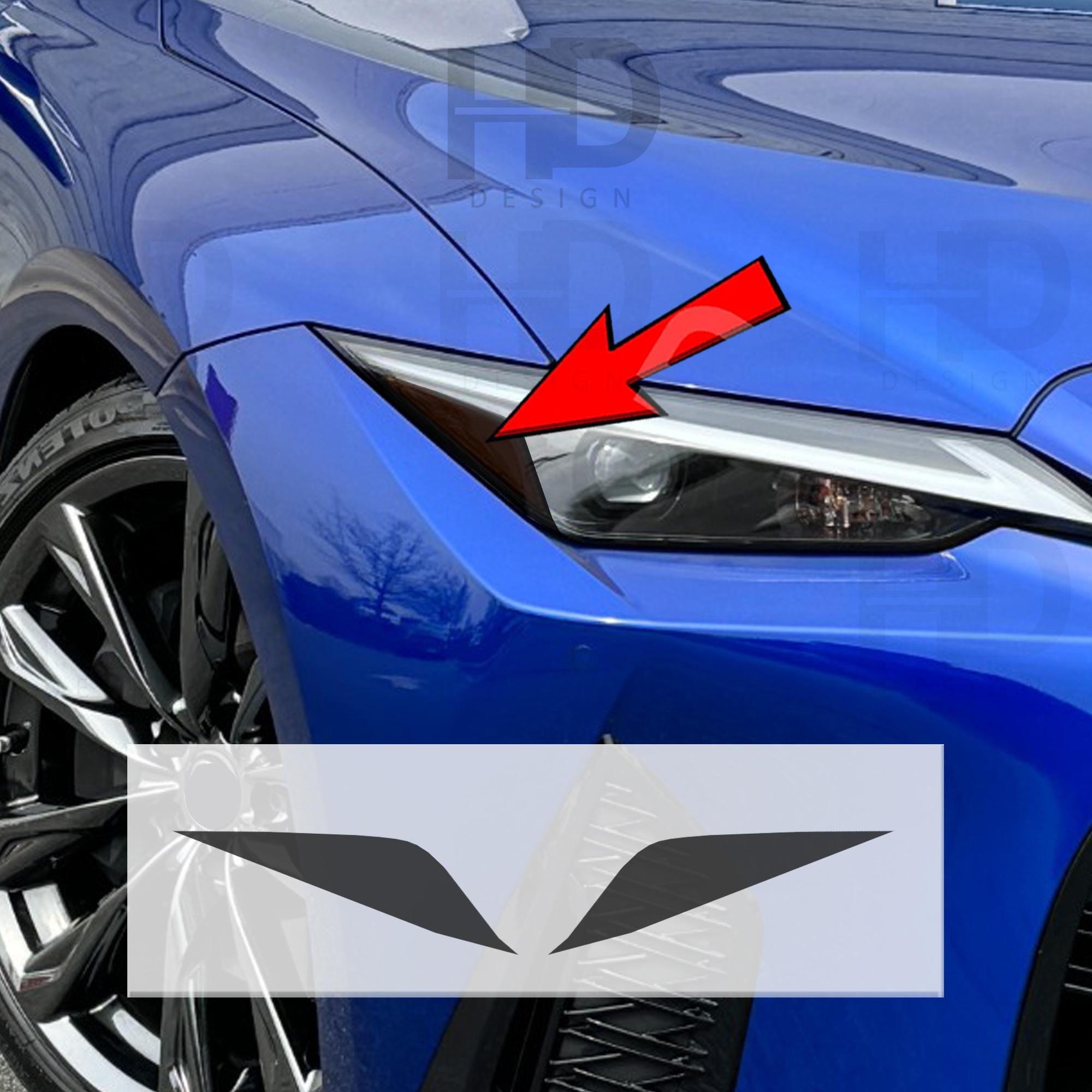 thumbnail interactive-video image 1 of MotorSkinz Precut Smoke Vinyl Tint Overlays For 2014-2016 Lexus IS Headlight Side Markers 1 of 4