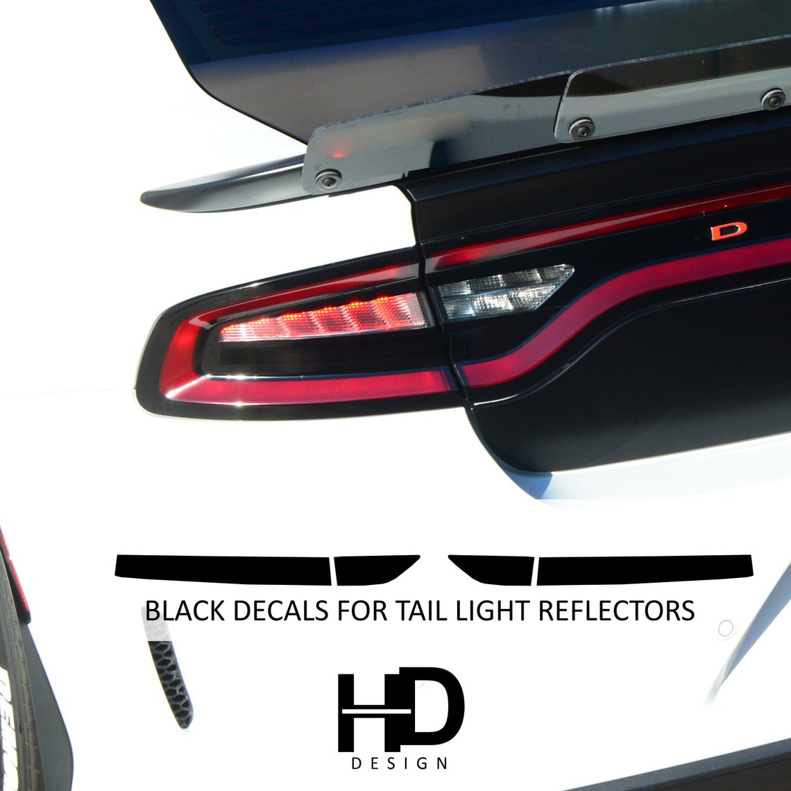 Black Out Tail Light Rear Reflector Decals Delete Precut Vinyl Etsy