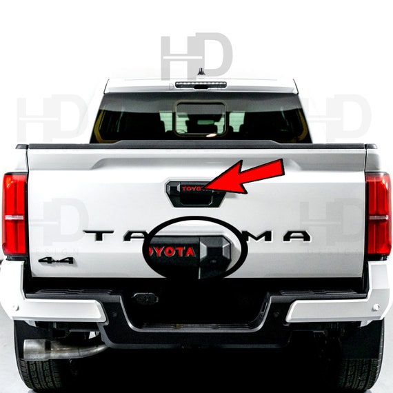 HDUSA For Tacoma 2024 2025 2026 Rear Tailgate Handle Tailgate Decals Indentations Flat Vinyl Decals Inlay For Toyota Tacoma 4th Gen