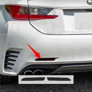 HDUSA For Lexus RC 2015-2018 Rear Bumper Marker Reflectors Precut Dark Vinyl Tint Decal Sticker 2016 2017 2018 RC Rc350 Rcf Fsport