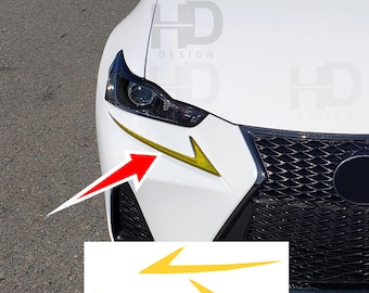HDUSA For Lexus IS 2017-2020 DRL Front Head Light Precut Yellow Color Vinyl Tint Overlay Decal 2017 2018 2019 2020 IS300 IS200T IS350 Fsport