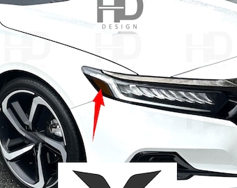 HDUSA Fits Accord 2018-2022 Front Reflectors Head Light Precut Dark Vinyl Tint Overlay Decal 2018 2019 2020 2021 2022 for Honda