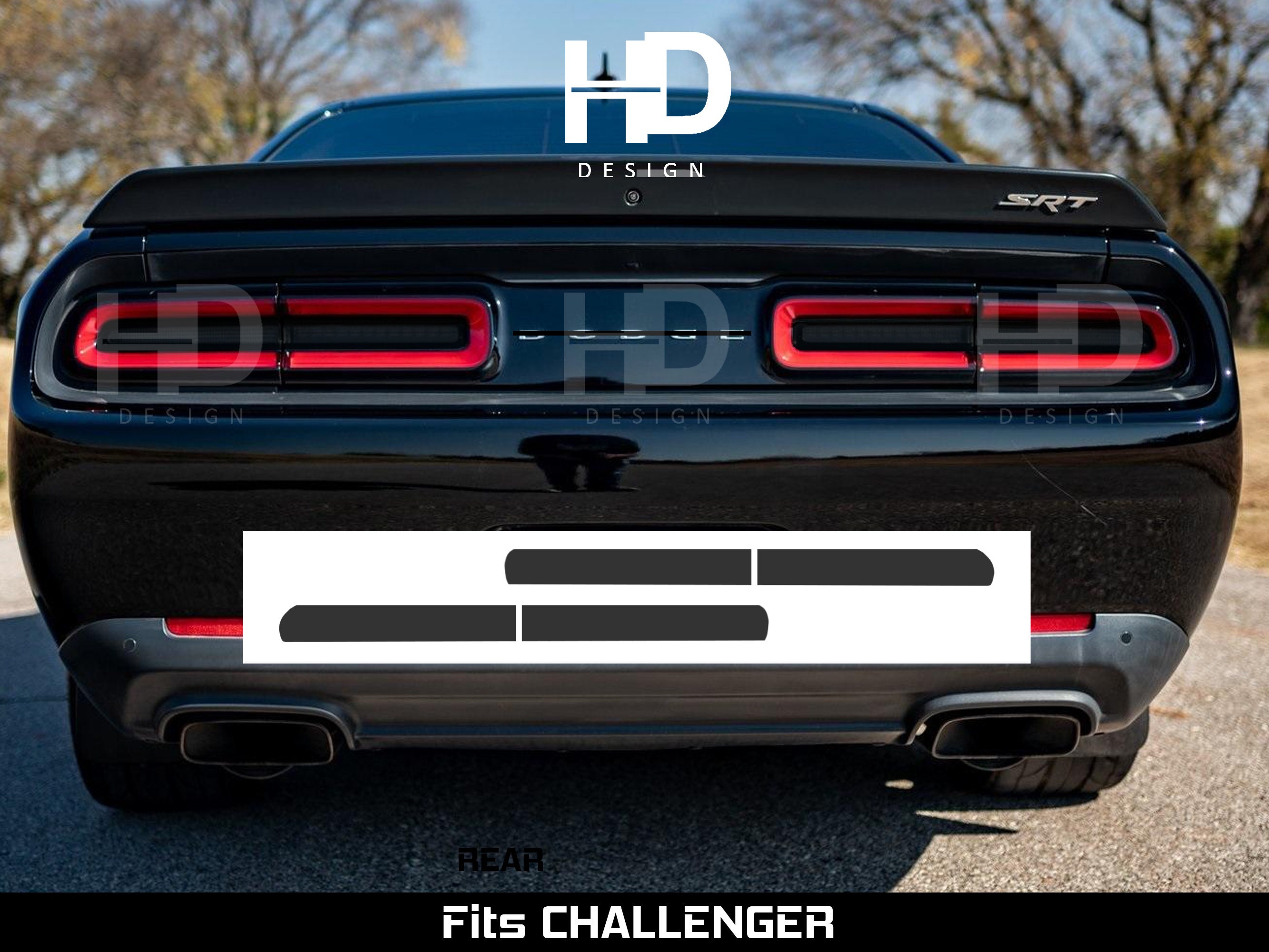HDUSA Dark Tail Light Rear Precut Decals Blacked Vinyl Tint 