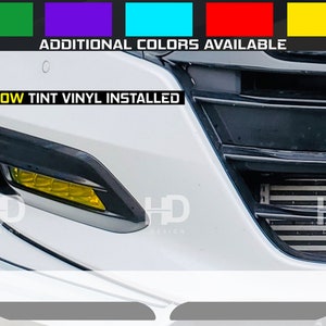 PreCut Yellow Fog Light Overlays – For Honda Accord Coupe 2013-2015 – Vinyl Tint Decal – Deliciousticker