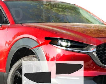 HDUSA Fits CX-30 Mazda 2020-2025 Headlight Front Side Marker Precut Dark Blacked out Vinyl Tint Overlay 2020 2021 2022 2023 2024 2025