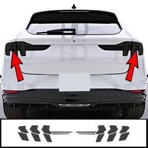 HDUSA Fits Ford Mach-E Taillight Rear Precut DARK Vinyl Tint Overlay Decals Blacked Out Tail Light 2021 2022 2023 2024 2025 Mach E Mustang