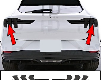 HDUSA Fits Ford Mach-E Taillight Rear Precut DARK Vinyl Tint Overlay Decals Out Tail Light 2021 2022 2023 2024 2025 2026 Mach E Mustang