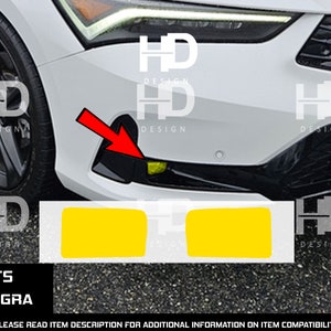 HDUSA For Acura Integra Fog Light Yellow Precut Dark Vinyl Decals Front Tint Overlay 2022 2023 2024 2025